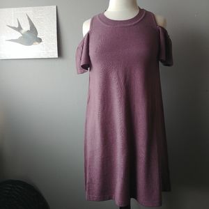 Moiety knit dress with cute cut out shoulder